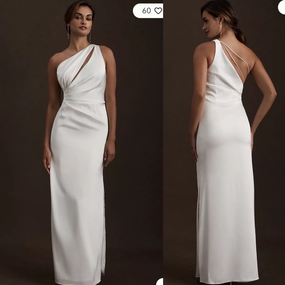 BHLDN Dresses Bhldn Carly Cushnie Clementine One Shoulder Column